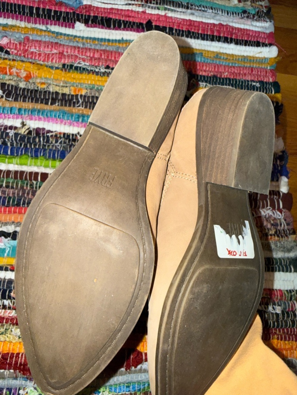 FRYE Women’s Rowen Gore Mule Leather Suede Bootie Slip On Shoes Size 8.5 - Picture 4 of 5